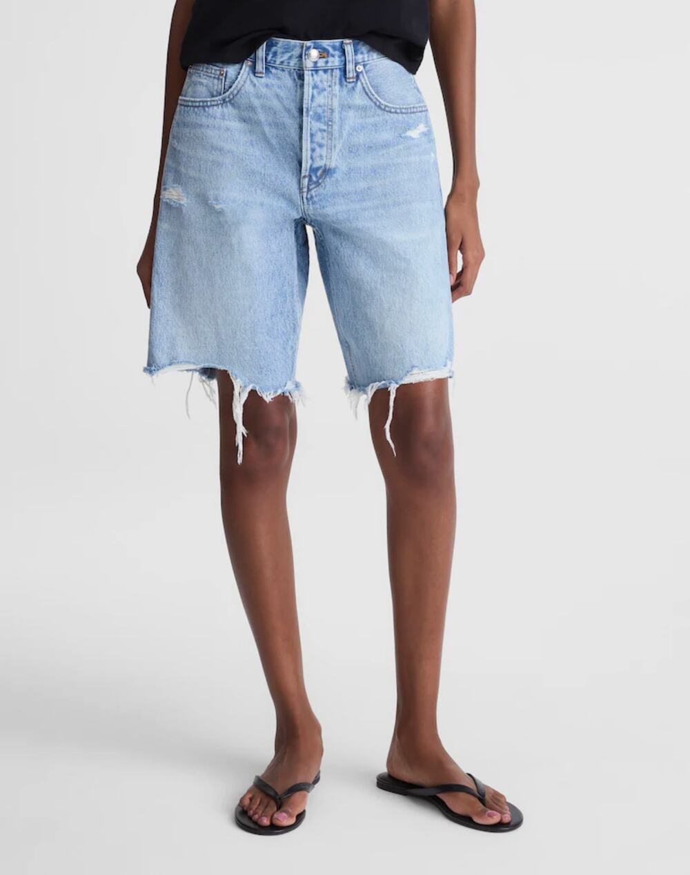 Madewell The Essex Long Baggy Short Londe Wash + Rigid Size 25 NWT